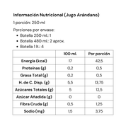 Jugo Arándano 1 lt. - Caja 6 unidades